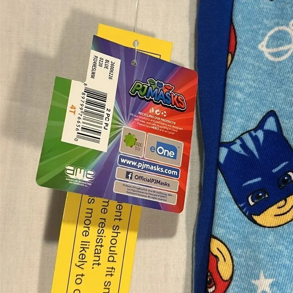 NWT blue PJ Masks short sleeve & pants pajama set size 4T